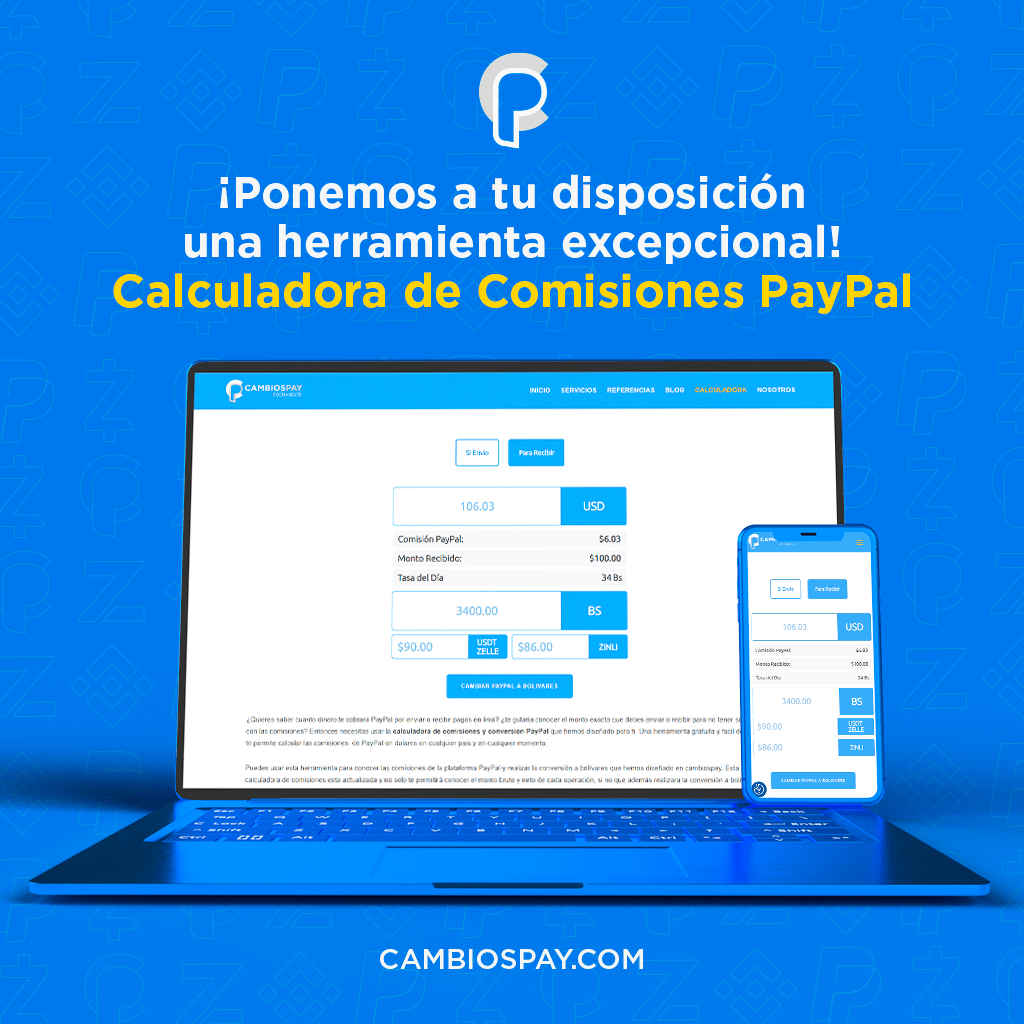 Calculadora PayPal GRATIS Enviar Y Recibir CAMBIOSPAY